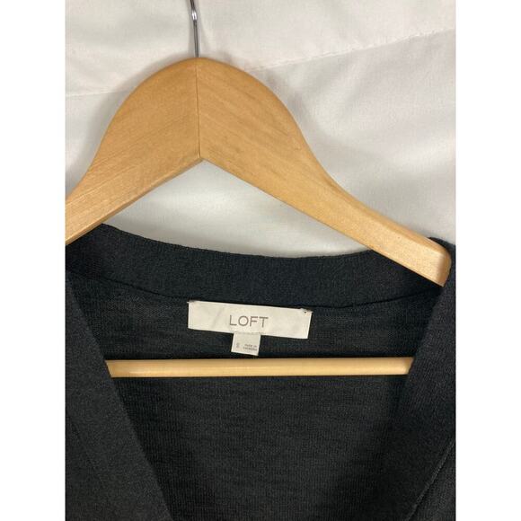 Ann Taylor LOFT Button Up Black Cardigan Size Small - Picture 2 of 7